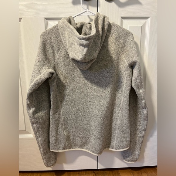 The North Face Button‑Front Fleece Pullover Hoodie Heather Gray, Sz M EUC - Picture 6 of 8